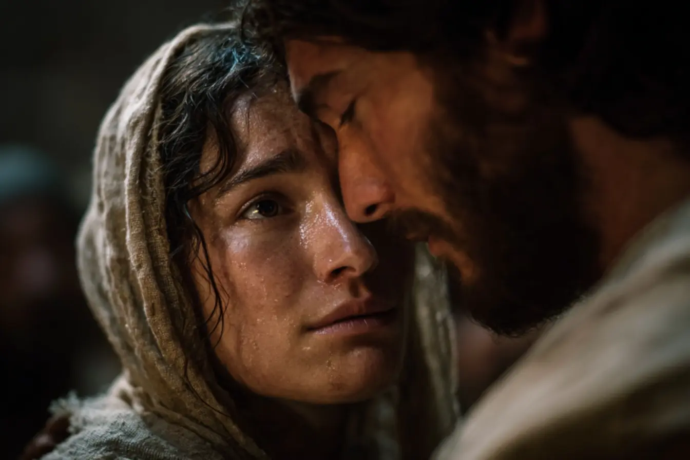 A serene moment reflecting on God's presence. You don’t need to feel strong to be held by God.